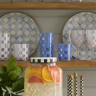 Check Acrylic Tumbler, Set of 4