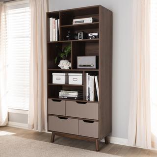 Two-Tone Wood Bookcase