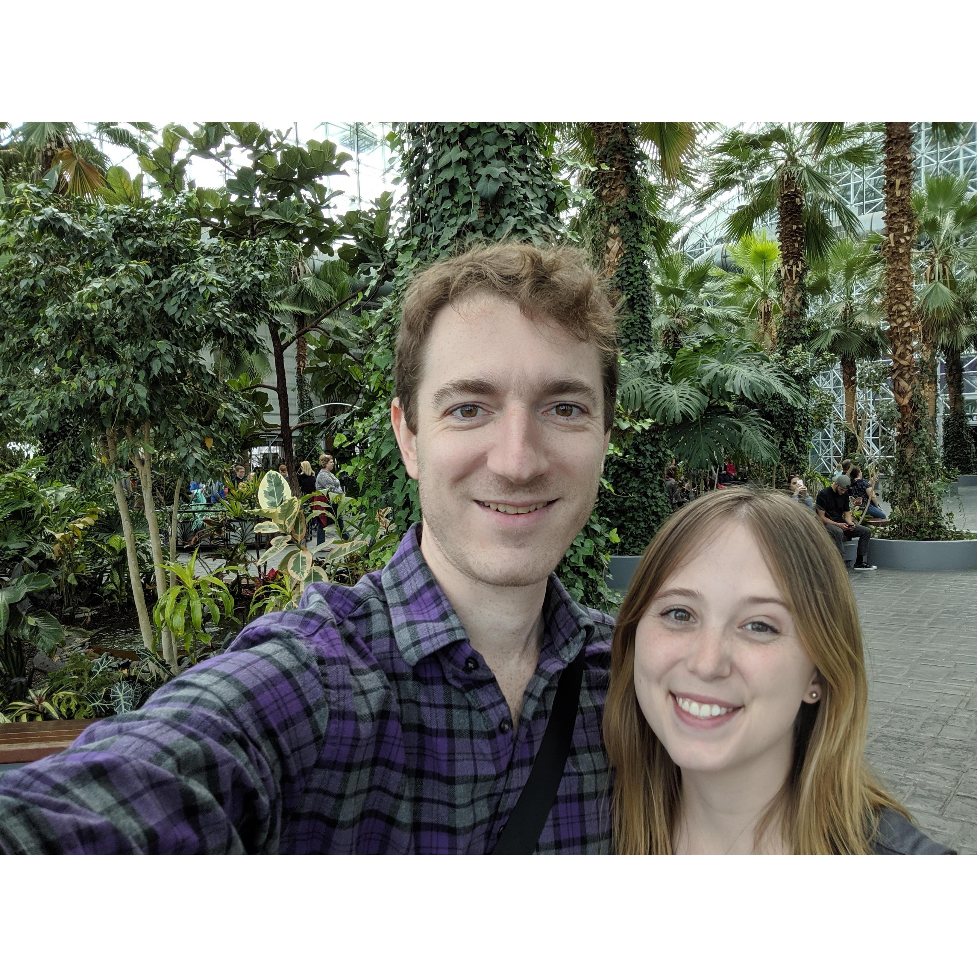 The Crystal Gardens at Navy Pier - we'd love to have a greenhouse that smells this good...