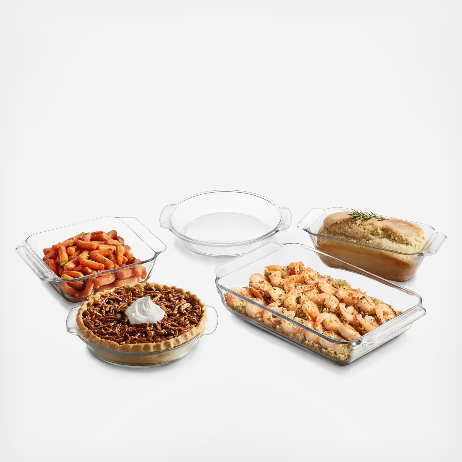 LIBBEY 10-INCH GLASS SALAD SERVING BOWL & 2 STACK IT FOOD STORAGE CONTAINERS  NEW