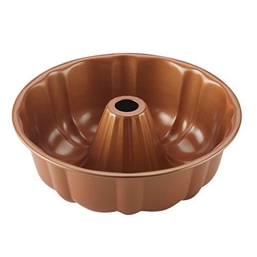 Ayesha Curry 47705 Nonstick Bakeware Nonstick Fluted Mold Baking Pan / Nonstick Fluted Mold Cake Pan, Round - 9.5 Inch, Copper