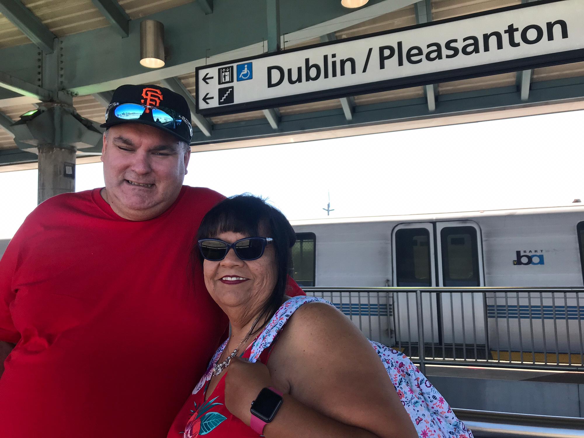 On our way to San Francisco taking Bart 2019