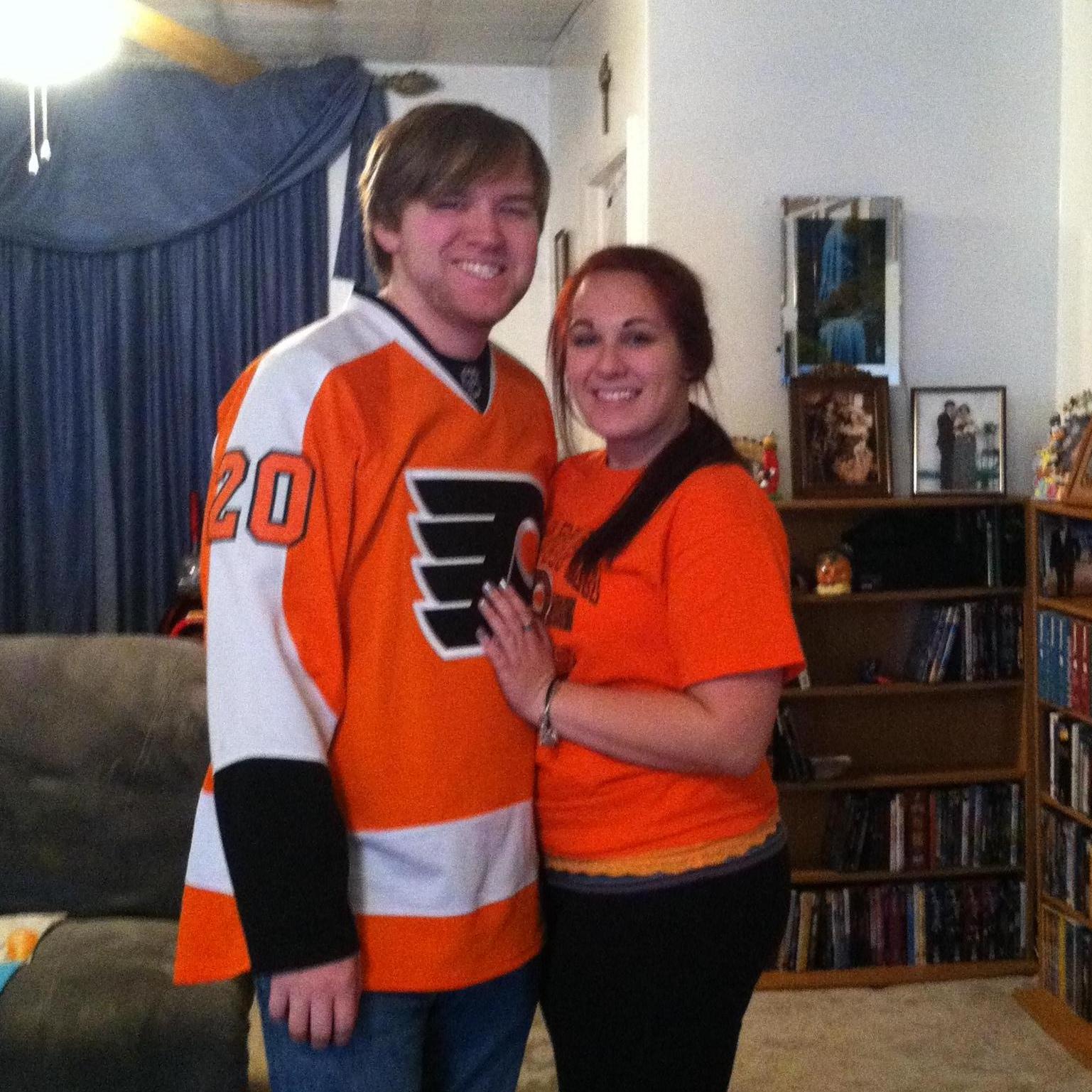 Our first Flyers game together - 2015