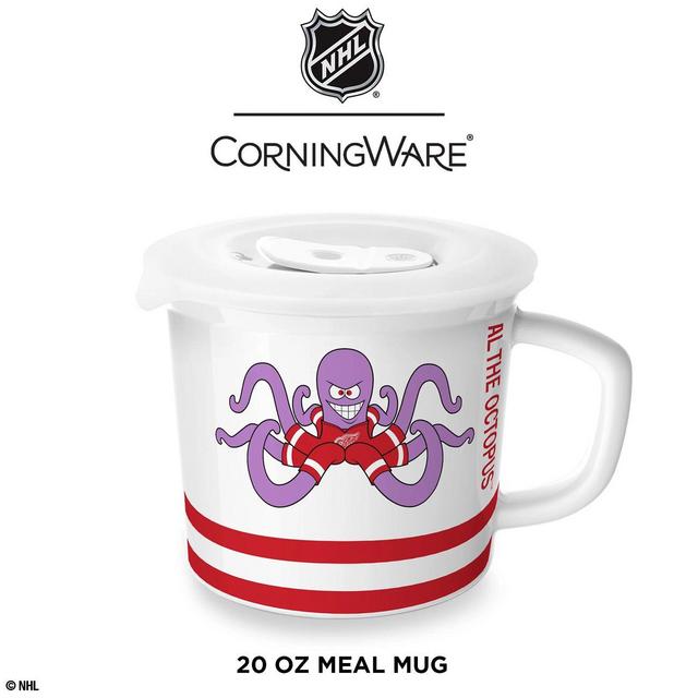 CorningWare® NHL® Detroit Red Wings® 20-ounce Meal Mug™, Al the Octopus™ with Lid