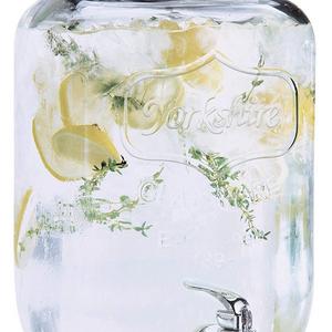 Estilo Glass Single Mason Jar Beverage Drink Dispenser With Leak Free Spigot, 2 Gallon