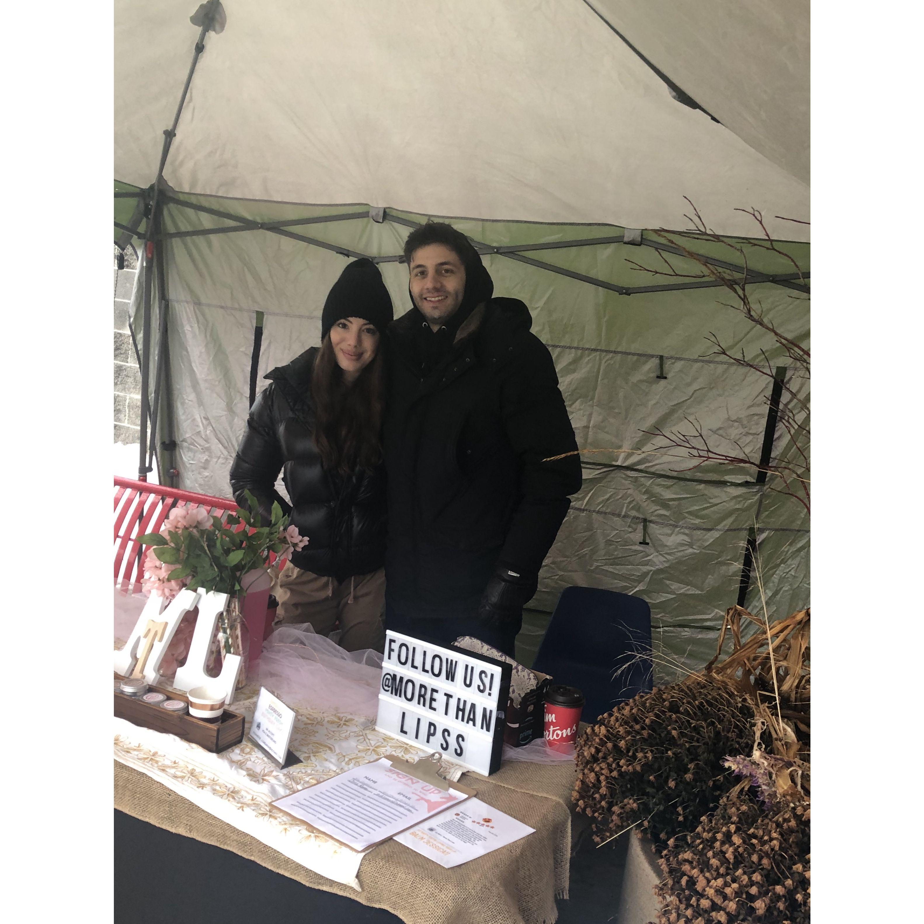 Beginning Days of More Than Lips with Adam's Support of Jess's Small Business
