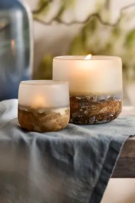 Burnished Glass Votive Holder