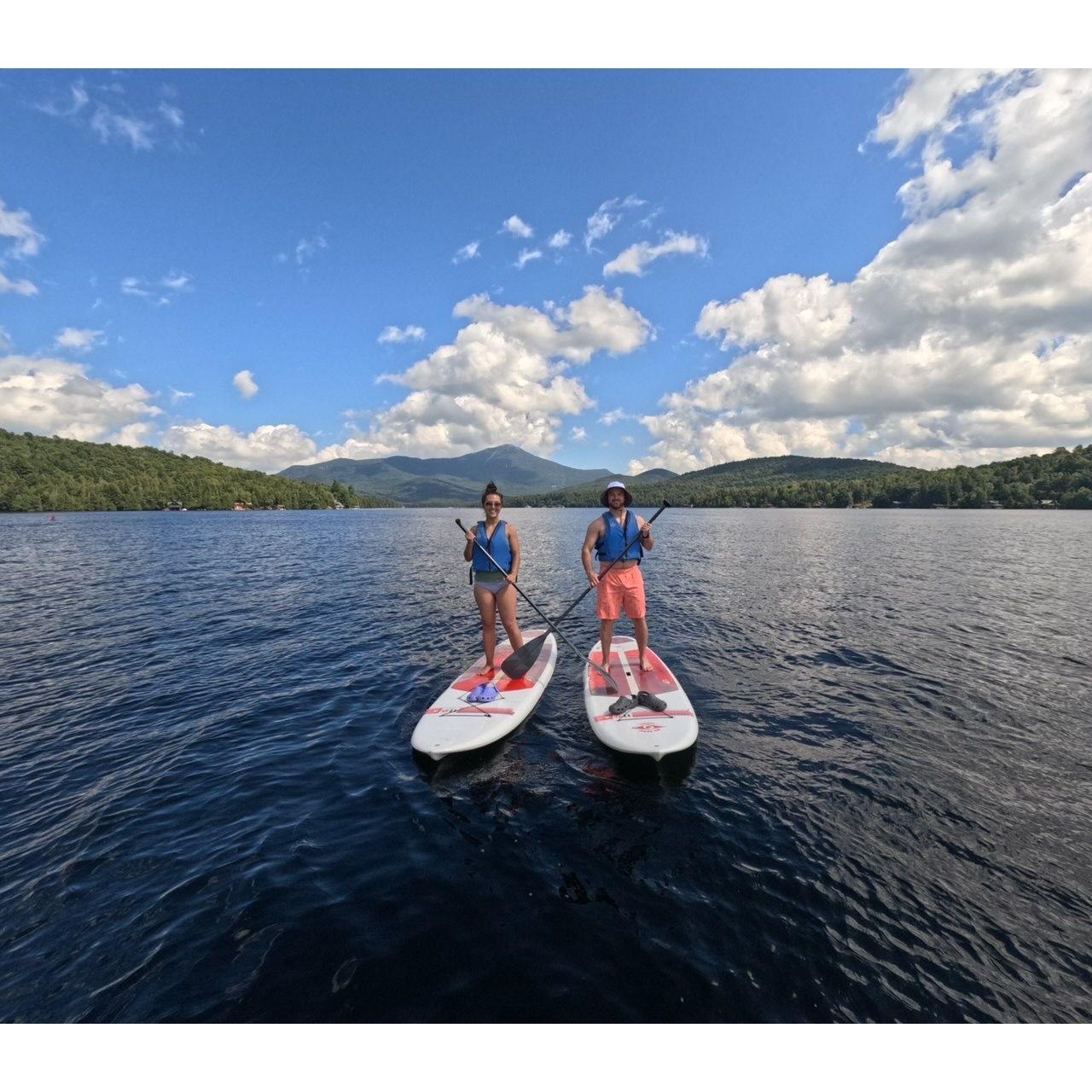 Paddleboarding on Lake Placid for Alexa's 30th