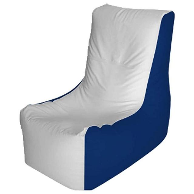 E-SeaRider Wedge Marine Beanbag, White/Dark Blue, Small