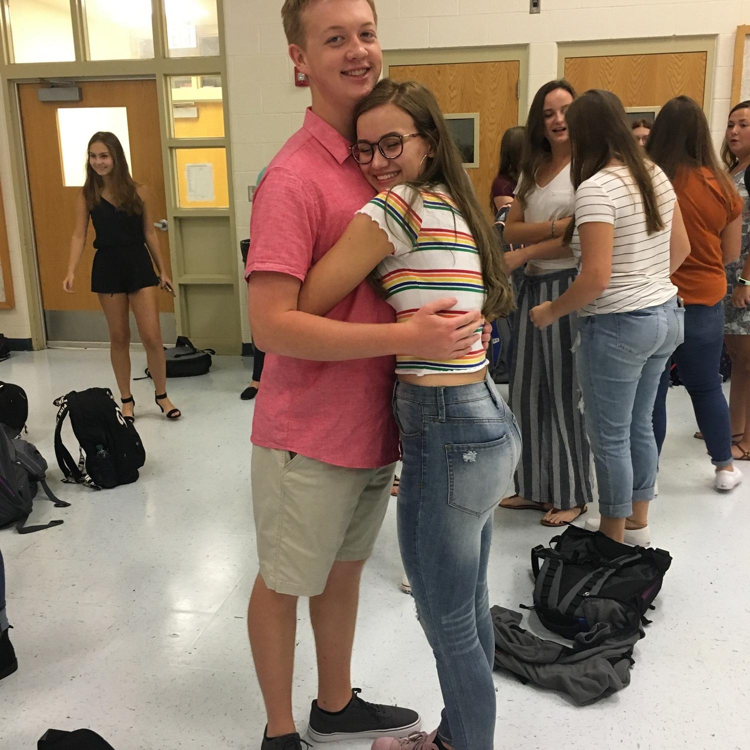 First day of school 2018, Gabe’s senior year, Kashyn’s junior year