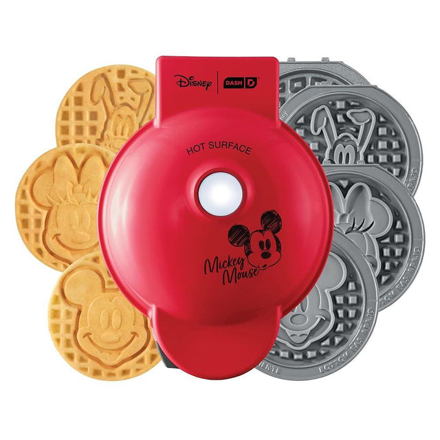 Disney | Dash MultiMaker® Mini Maker System - Electric Waffle Maker & Swappable Plates - 1 MultiMaker®, 4 Plates, Mickey Mouse & Friends Design, Aluminum