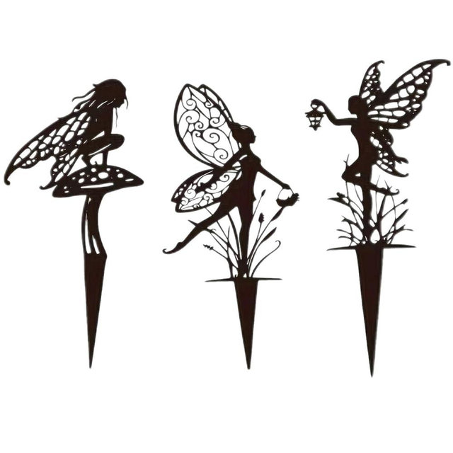 Decorative Garden Stakes, Fairy Garden Statues for Home and Garden
