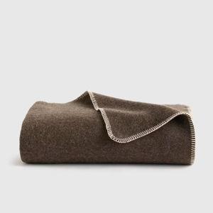 Wool Whipstitch Throw - Espresso