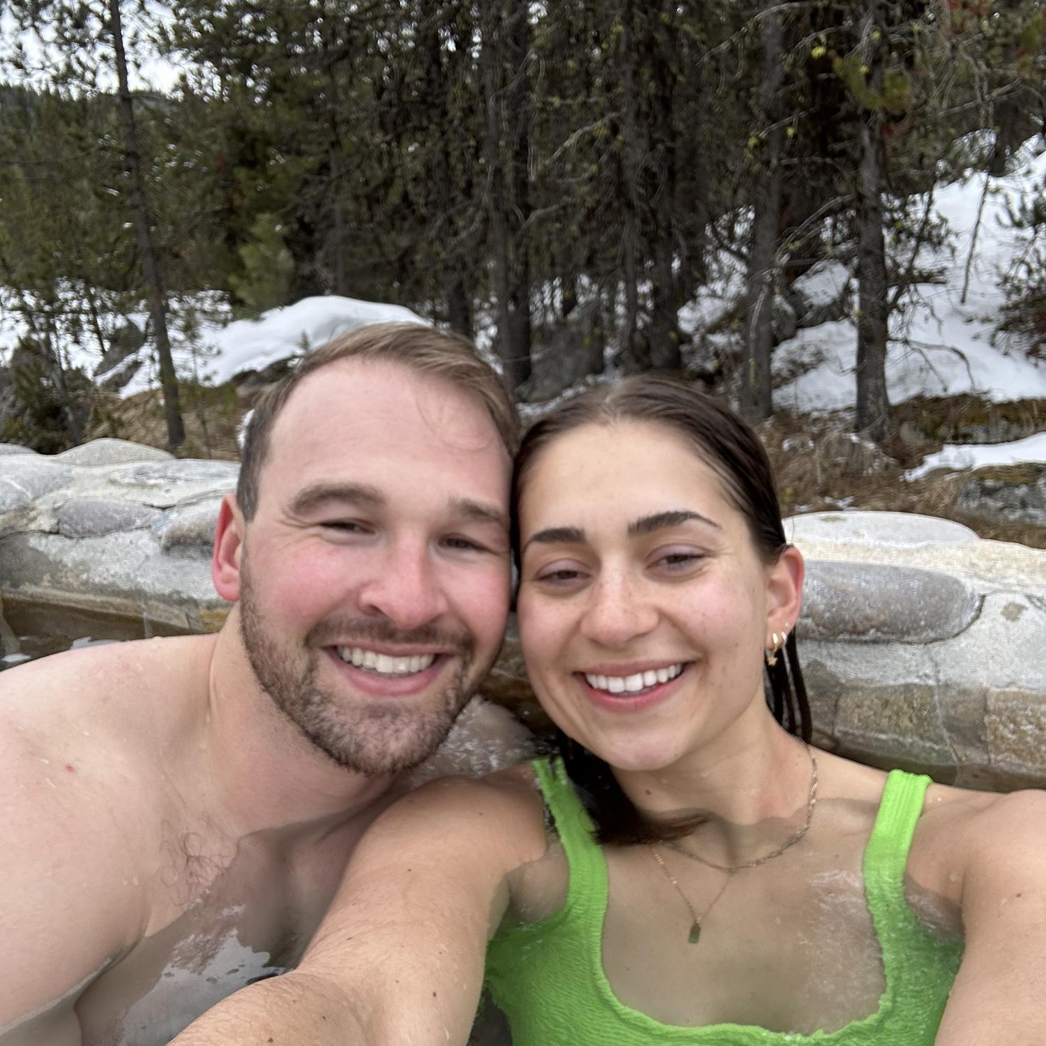 Celebrating Max’s bday for the weekend at a Hot Springs near McCall, Idaho