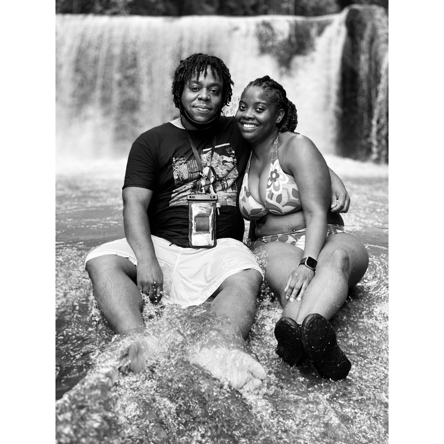 Tiffany & Jullian in Jamaica at YS Falls