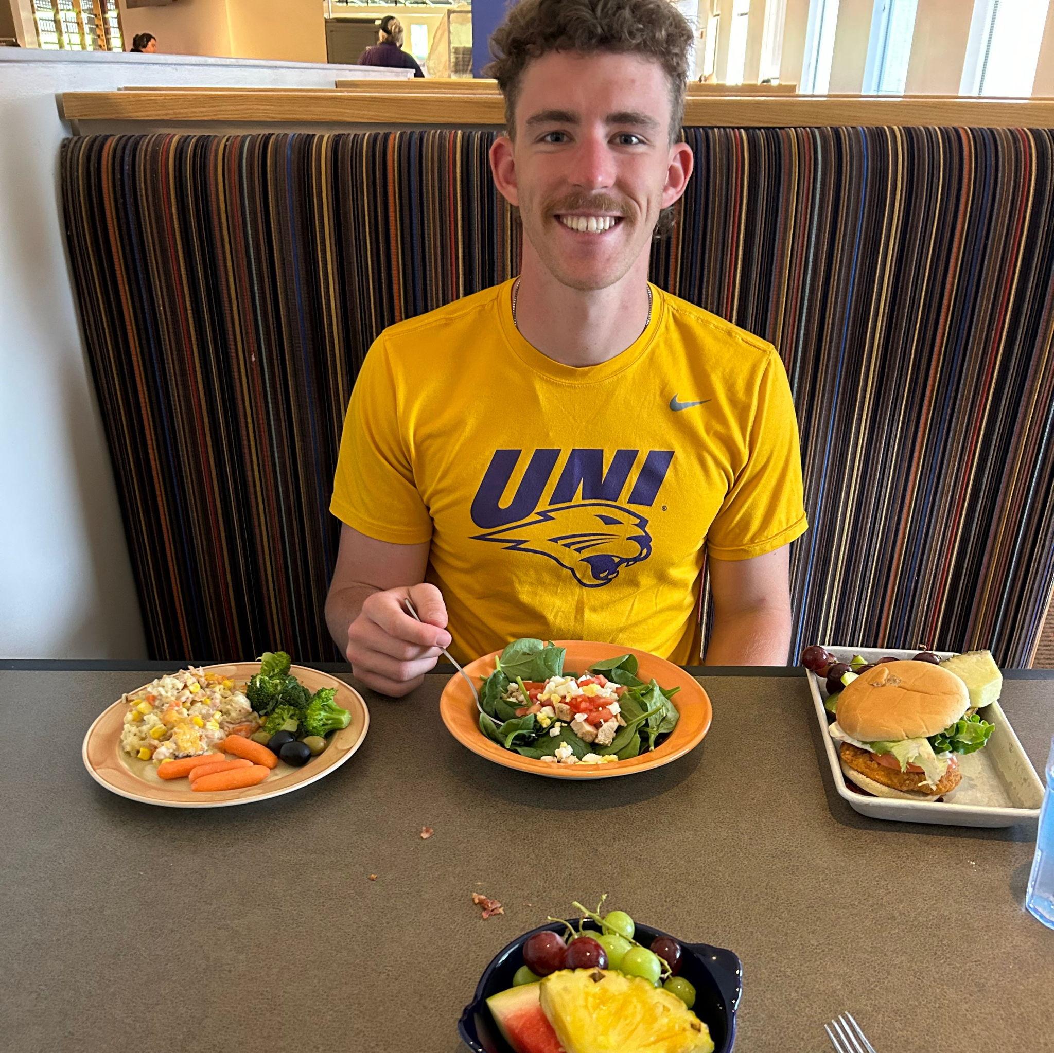Isaac and Morgan loved going to the Piazza Dining Hall in college. They would have a three plate minimum rule when they would go!