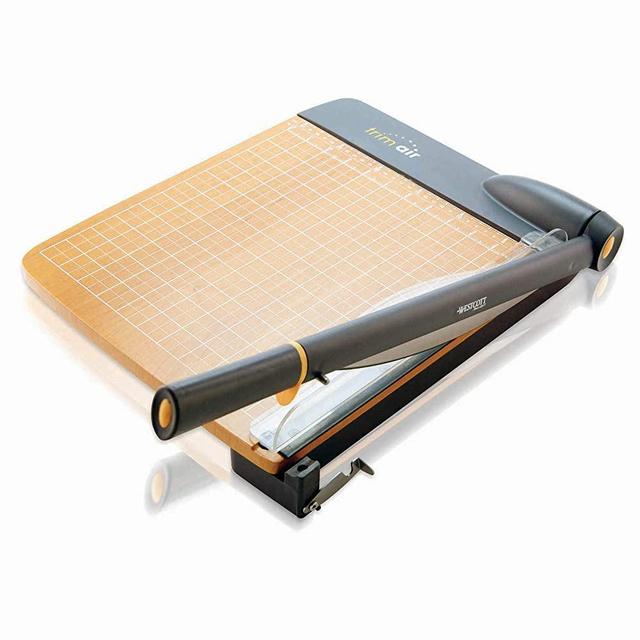 Westcott 12'' TrimAir Wood Guillotine Paper Cutter & Paper Trimmer, 30 Sheet (15106)