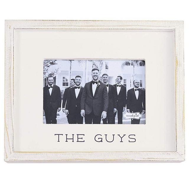 Mud Pie Home Wedding Photo Frame 7 1/2" x 9 1/2" for 4" x 6" Images (The Guys)