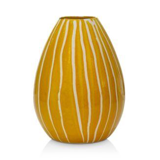 Saffron Striped Vase