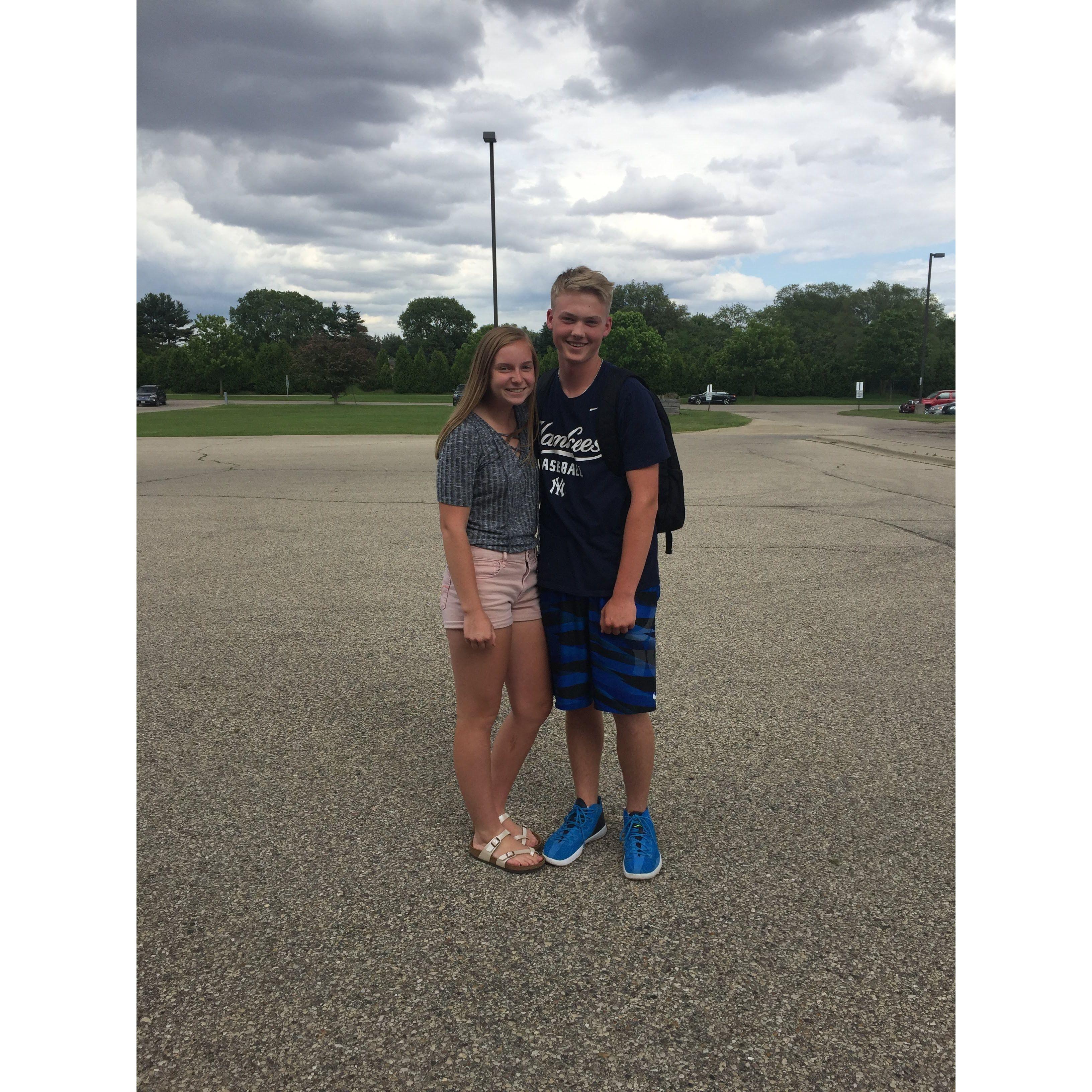 Our very first photo together in 7th grade