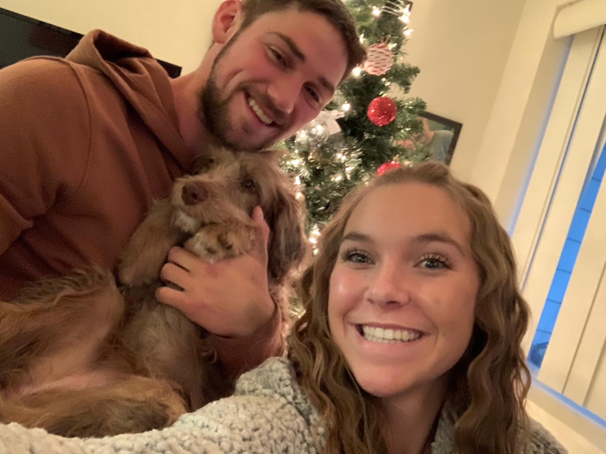 Holiday selfie with our puppy Nala
