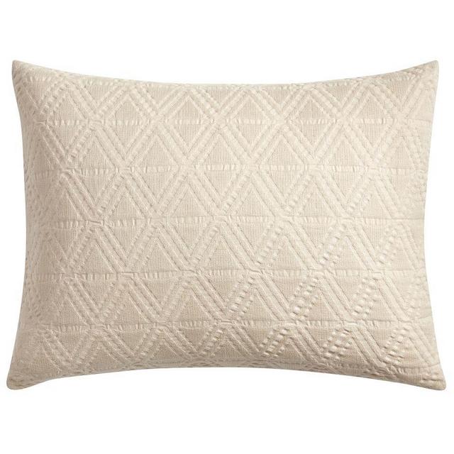 Diamond Matelasse Sham, Oatmeal, Standard