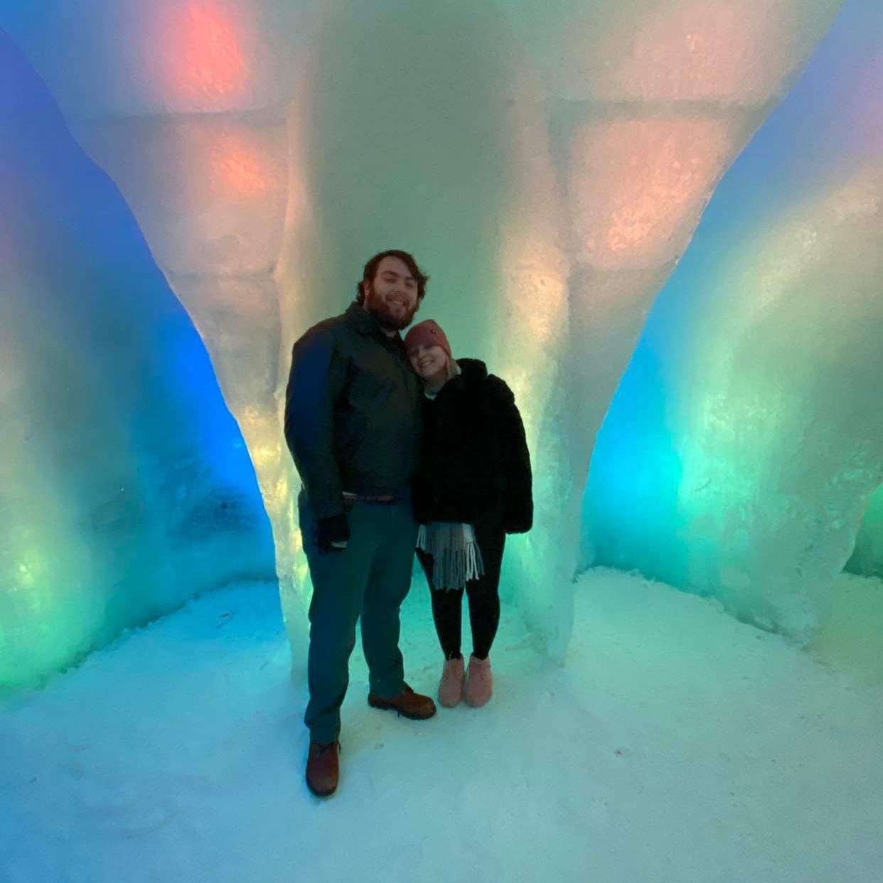 A trip to the Ice Castles in Lake George - way too cold!