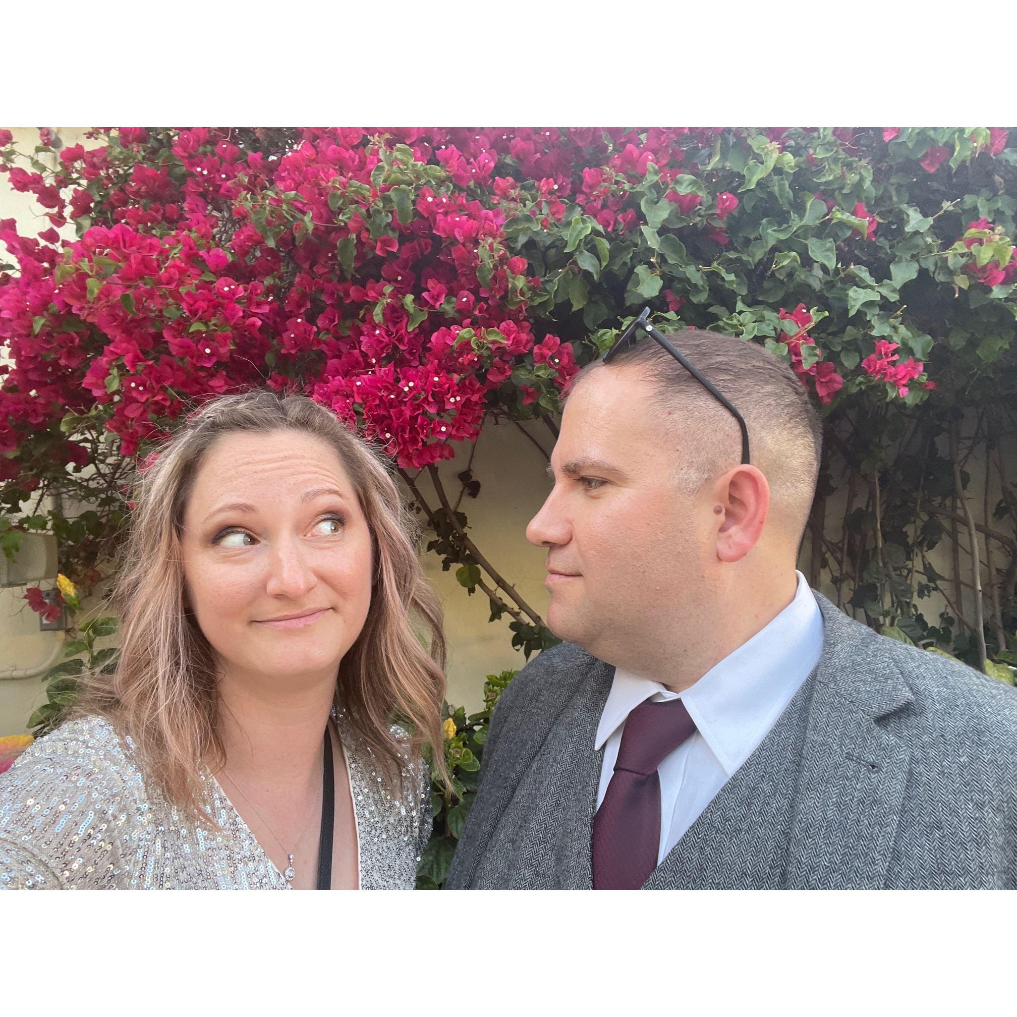 Our first wedding together