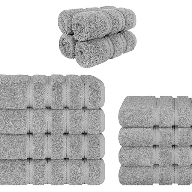 American Soft Linen 4 Piece Bath Towel, 4 Piece Hand Towel & 4 Piece Washcloth Bundle