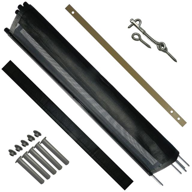Pool Fence DIY by Life Saver Fencing Section Kit, 4 x 12-Feet, Black