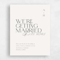 Beige Wedding Save the Date - Grayson Portrait
