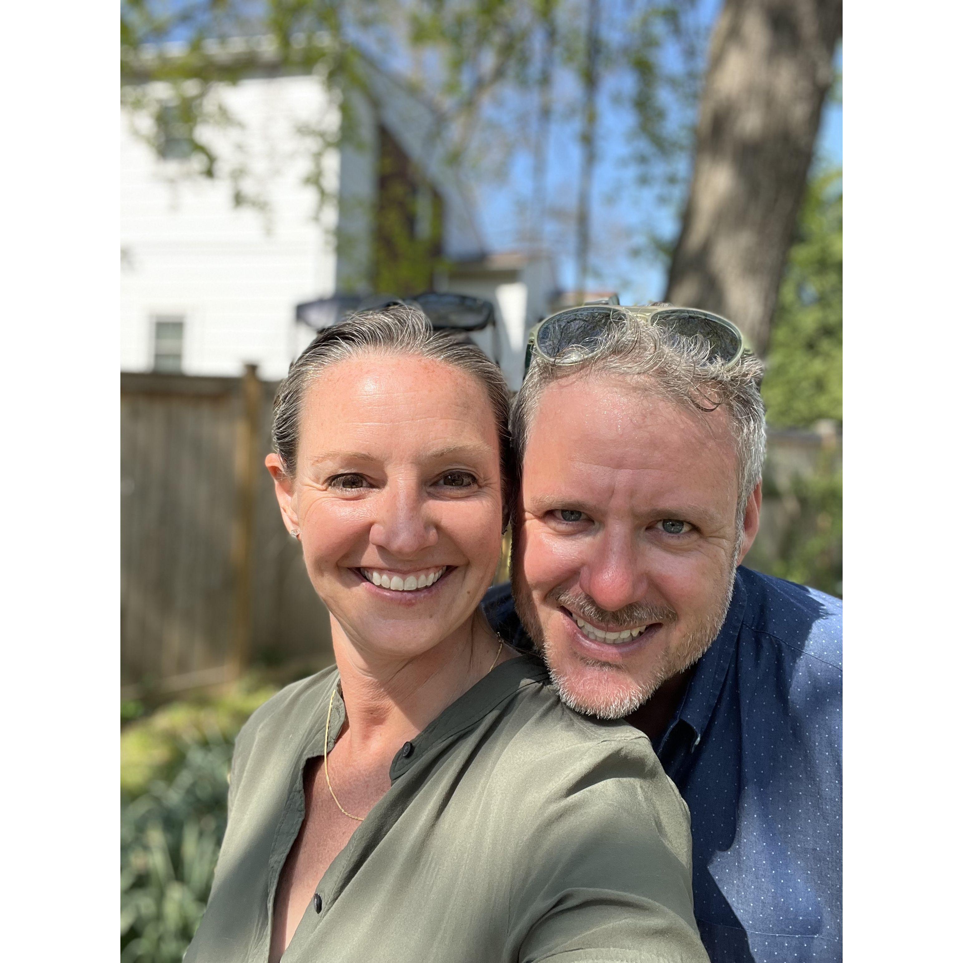 Taken at a backyard BBQ, one of the best parts of our growing relationship has been getting to know each other's friends.