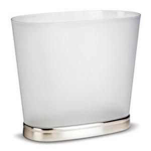 iDESIGN - Wastebasket ID Gina Oval Brushed Nickel