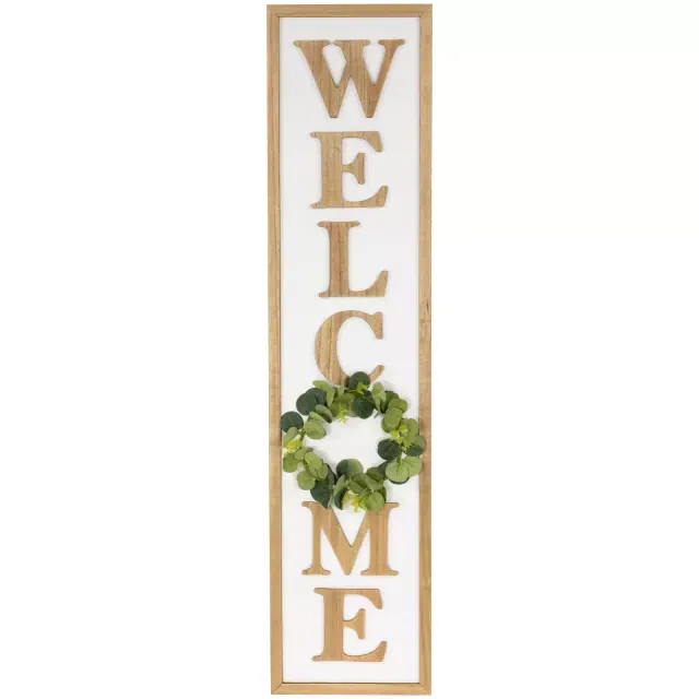 Northlight "Welcome" Wooden Framed Outdoor Porch Sign - 40"