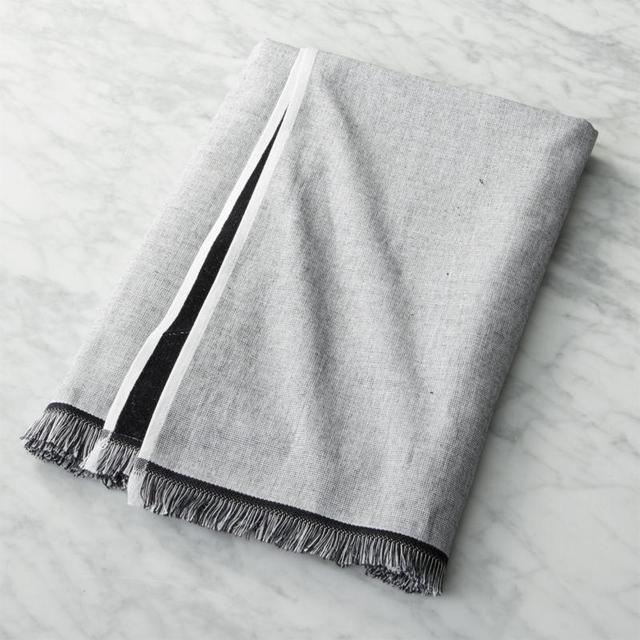Chambray Black and White Bath Towel