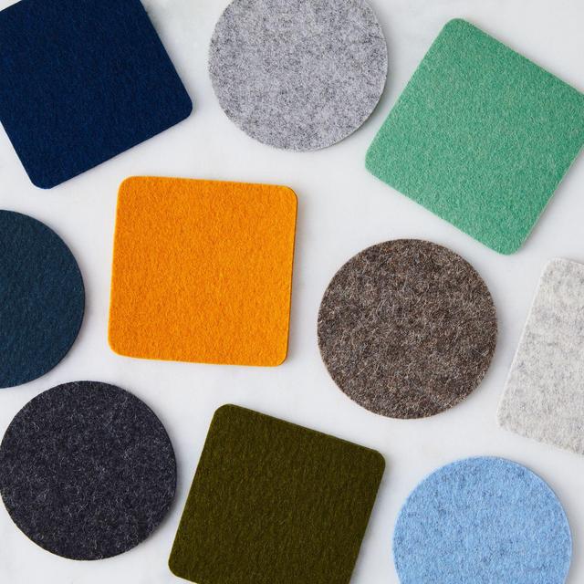 Square Felt Coasters (Set of 4): Round in Modern