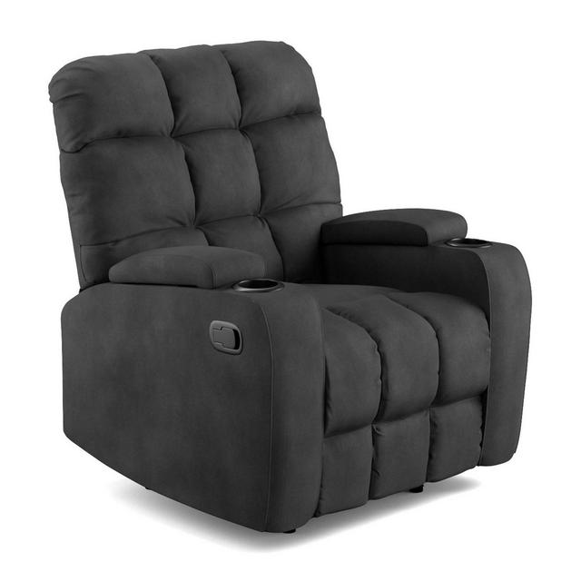 Wall Hugger Microfiber Storage Recliner Gray -Prolounger