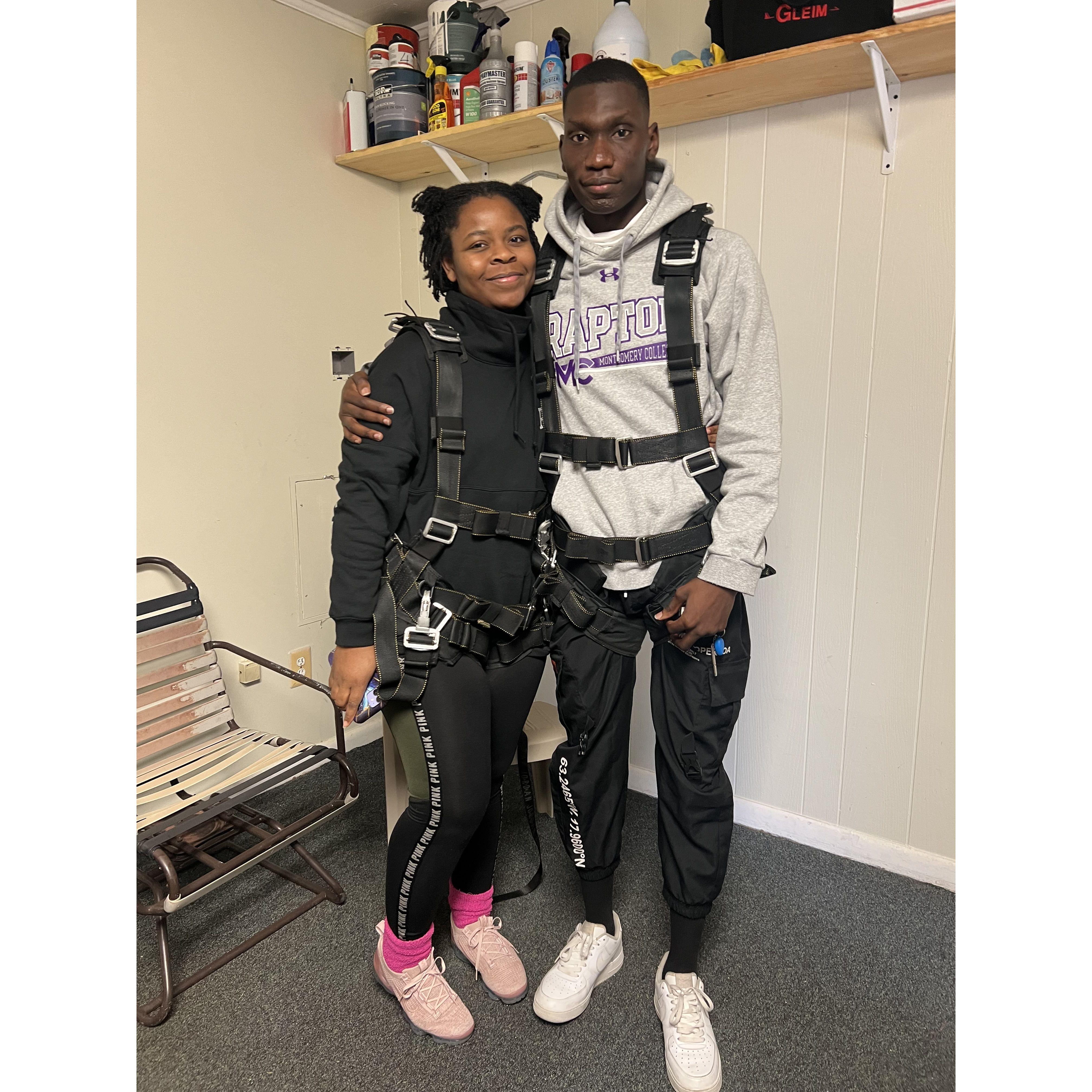 Sky-diving day for Kofi's birthday