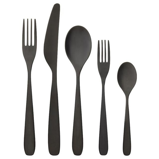 20-piece flatware set, black