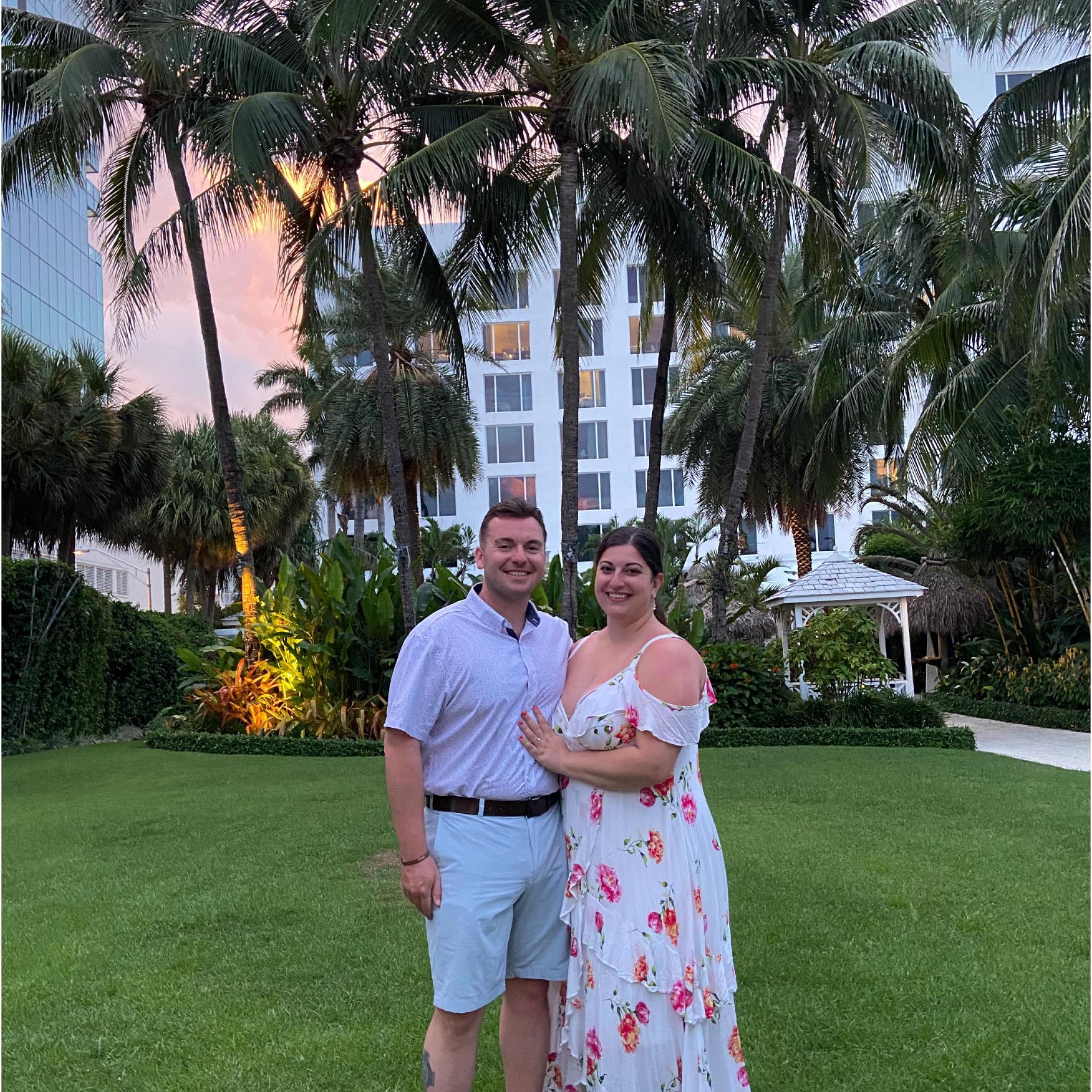 Our first vacation together. We went to Miami and Disney World. Best vacation ever!