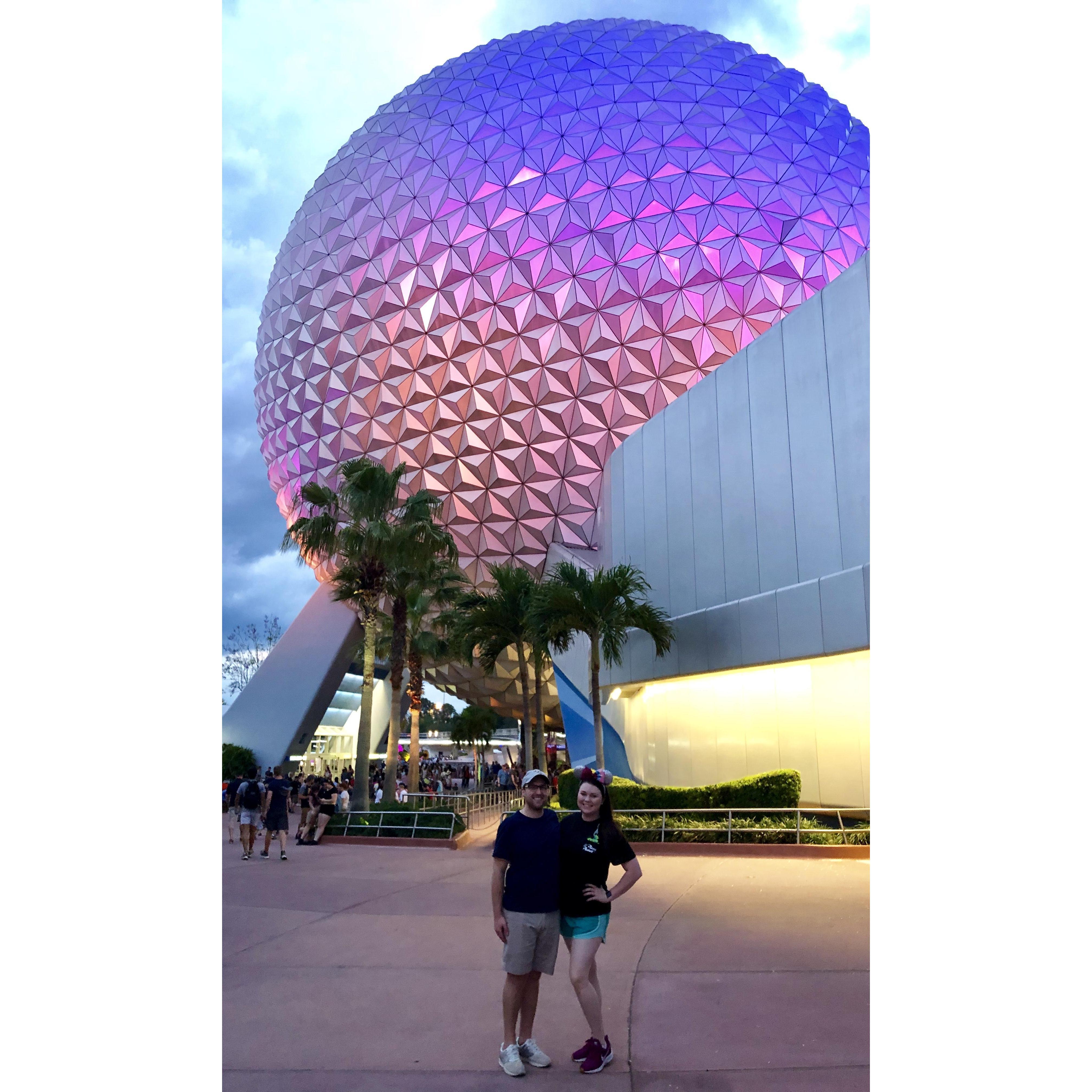 No trip to EPCOT is complete without Alix telling Shaun "doesn't the ball look beautiful tonight?!".