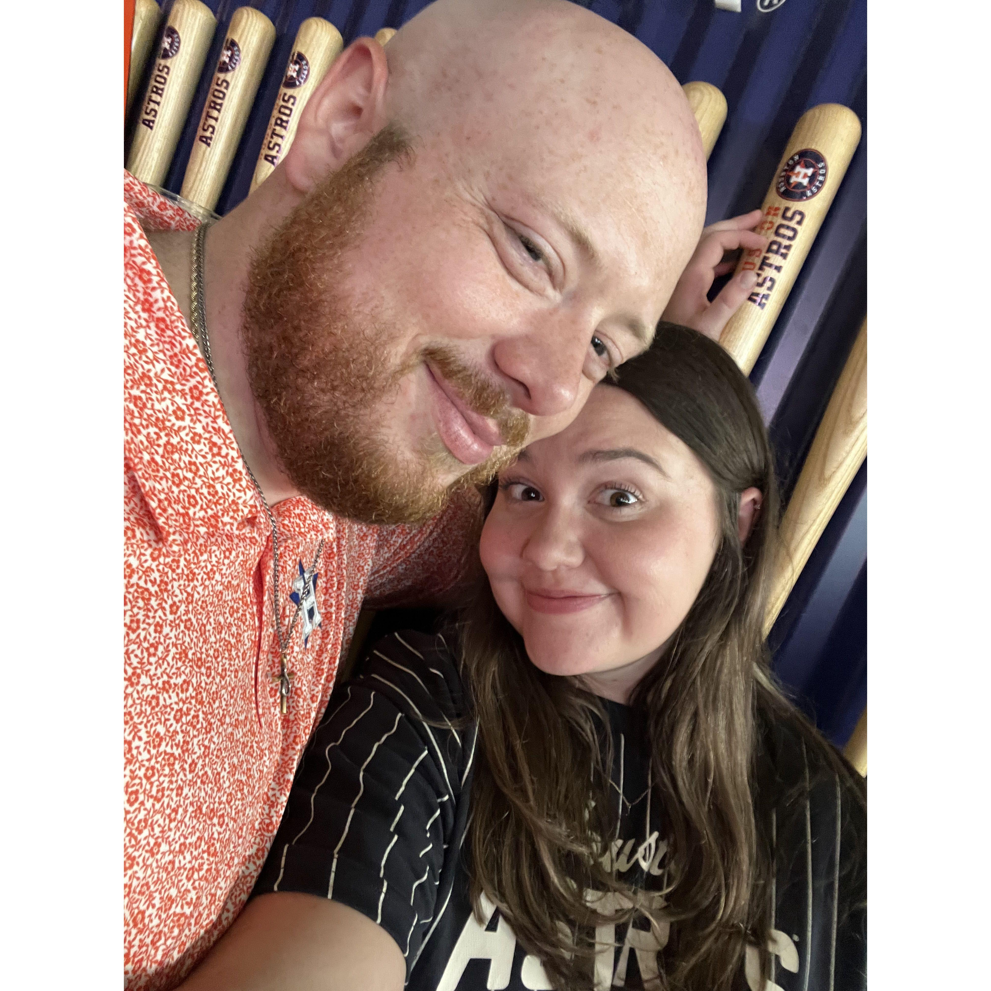 Our first Astros game of the season (thanks for the tix Ash)!