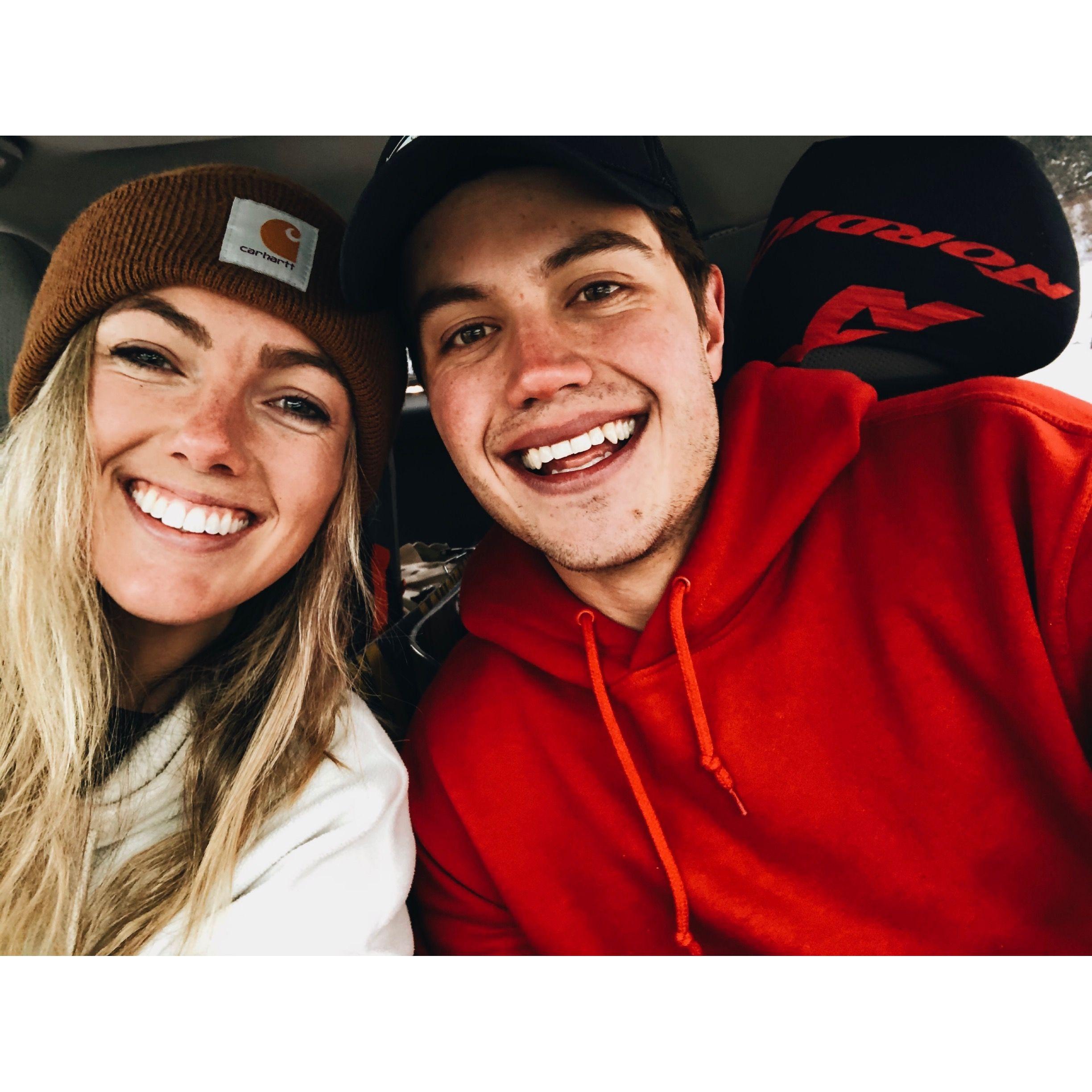 One of our first post-ski day photos only a couple months into dating!