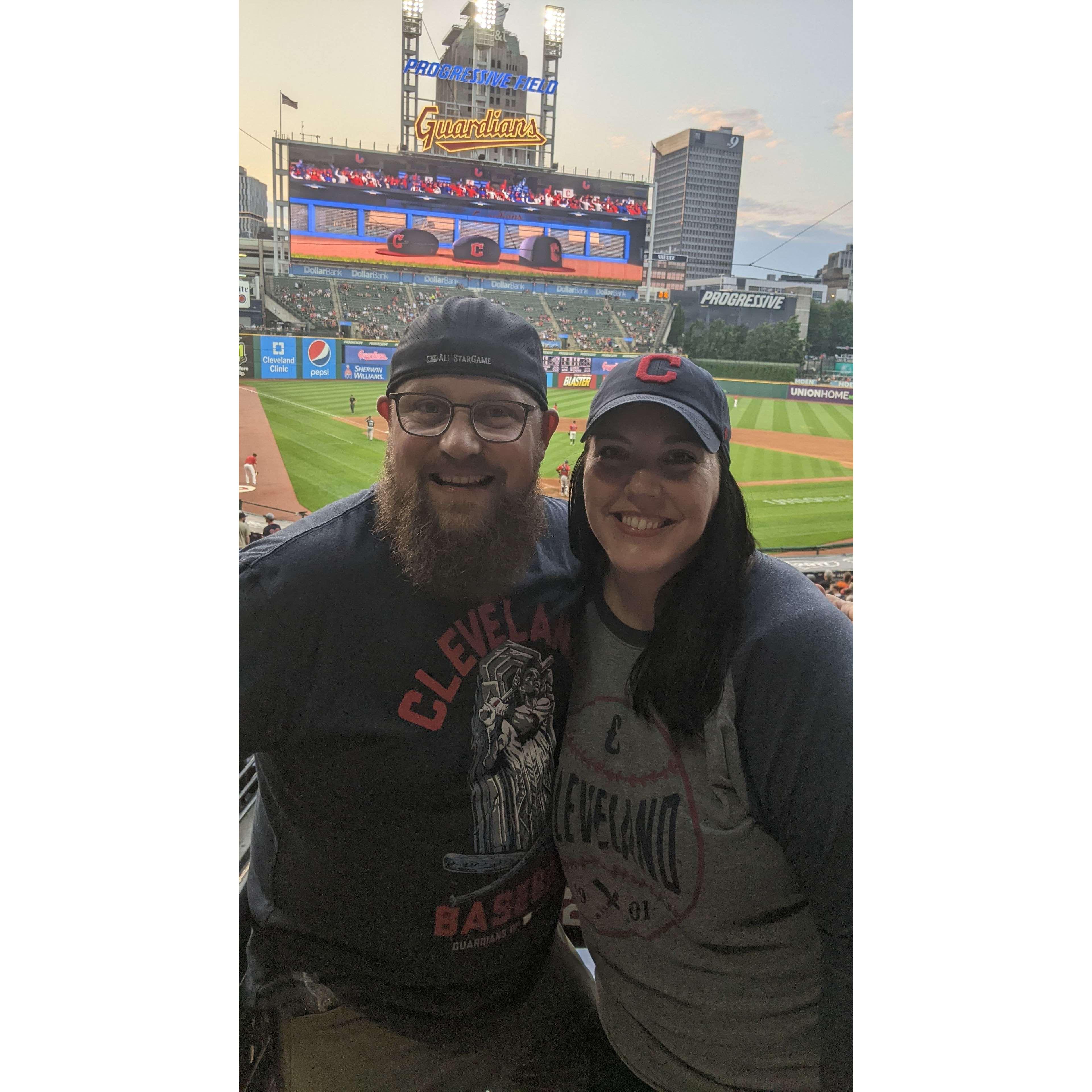 Indians/Guardians game, summer '22'