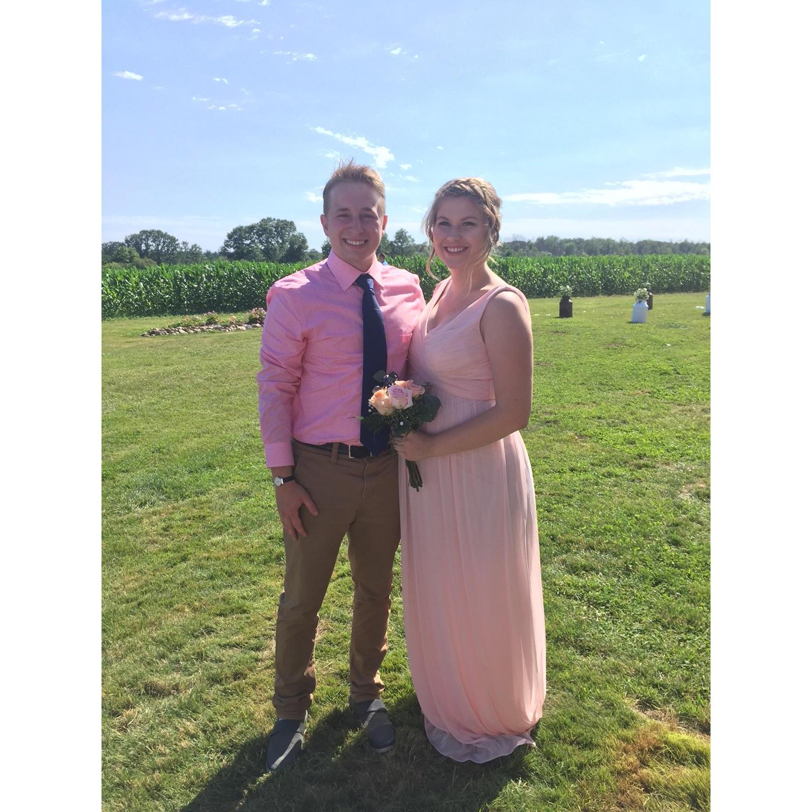 Chey and Dyl at Tanisha's wedding!