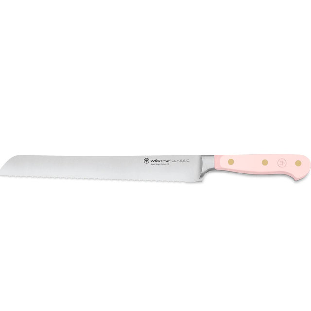 Classic 9” Precision Double-Serrated Bread Knife - Pink Himalayan Salt