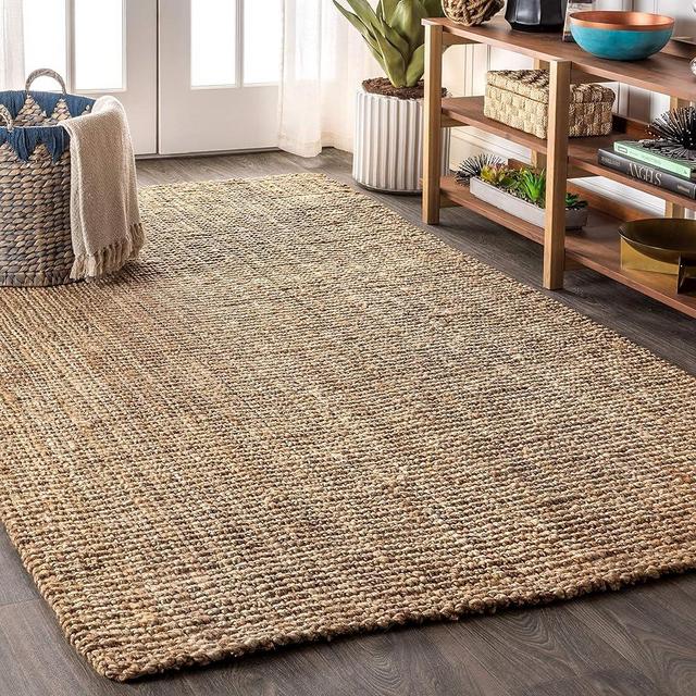 JONATHAN Y NRF102A-15 Pata Hand Woven Chunky Jute Area Rug, Bohemian, Rustic, Cottage for Bedroom, Kitchen, Living Room, Easy-Cleaning, Natural, 12 ft. x 15 ft.