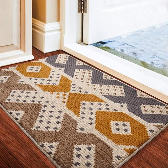 Color&Geometry Indoor Doormat, Front Door Mat 32"x48" Waterproof, Non Slip Washable Quickly Absorb Moisture and Resist Dirt Rugs for Entrance
