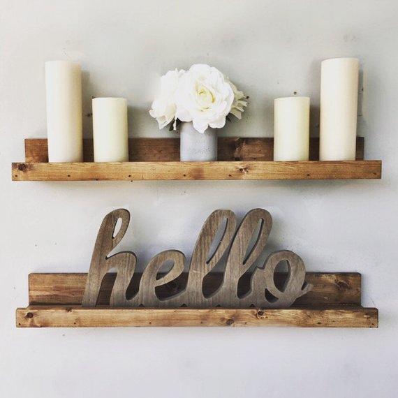 Floating Shelves, 30", English Chestnut Stain