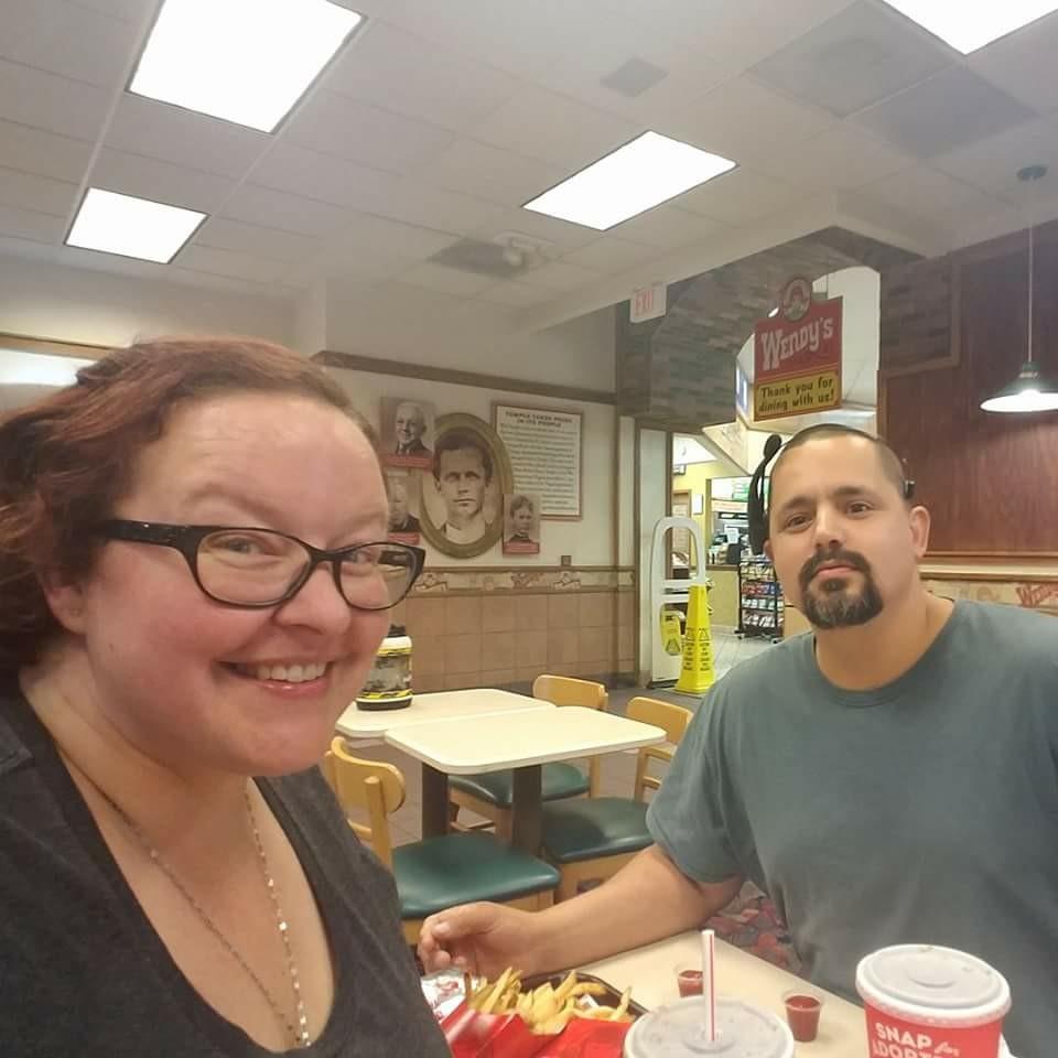 Our first date was at Wendy’s in a truck stop in Georgia